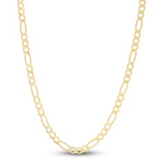 Fashioned in 14K yellow gold, this stylish men's 24-inch solid figaro link necklace is perfect for a bold layered look. The chain is approximately 6.0mm wide and secures in place with a lobster clasp. Figaro Chain Necklace, Jared The Galleria Of Jewelry, Figaro Chains, Figaro Chain, Layered Look, Link Necklace, Stylish Men