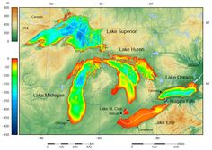 a map of lake michigan showing the location of lakes in the united states and where they are located