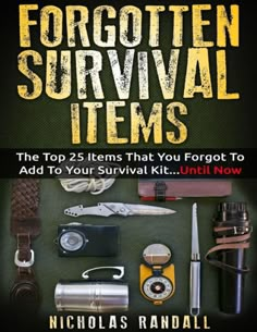 the book cover for forgotten survival items