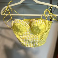 Urban Outfitters Size Small, Yellow, Daisy, Duke Top Absolutely Adorable, New With Tags Cheap Yellow Tops From Urban Outfitters, Urban Outfitters Yellow Tops For Spring, Yellow Urban Outfitters Top For Spring, Yellow Urban Outfitters Top For Vacation, Urban Outfitters Yellow Crop Top For Spring, Fitted Yellow Top From Urban Outfitters, Yellow Underwire Intimates, Yellow Urban Outfitters Crop Top, Daisy Dukes