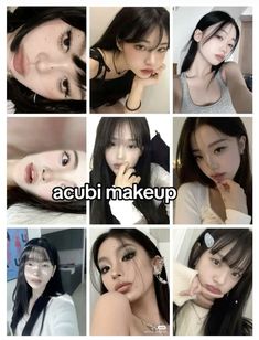 #acubi #makeup Acubi Make Up Tutorial, Makeup For Cat Face Type, Acubi Pictures, Acubi Makeup Tutorial, Acubi Hairstyle, Acubi Makeup, Makeup Inspo Asian, Types Of Makeup Styles, Acubi Core