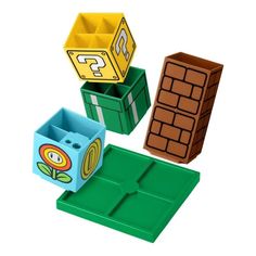 three different shapes and sizes of toy blocks