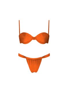 Lovely balconette bikini top with sculpted underwire cups, ruched front and site detailing. Removable pad, perfect support. luxurious fabric that features a lustrous shine under the sun :) Bra Art, Luxury Fabrics, The Sun, Sun, Boutique, Bra, Orange, Fabric, Art