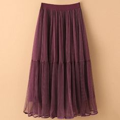 Style: Sheer Long Mesh Skirt Skirt Type: Long gauze skirt, long mesh skirt, maxi skirt, swing skirt, sheer skirt, long summer skirt Size: One size Length: Mid-Calf Silhouette: A-Line Waistline: Empire Elasticity: Slight Pattern Type: Solid Material: Polyester Fabric Type: Mesh Size: One SizeLength: 30.31in / 77cmWaist: 23.62 in 60cm-80cmHip: 74cm-100cm Non-stretch Tulle Maxi Skirt, Stretch Tiered Maxi Skirt For Summer, Spring Flared Tulle Maxi Skirt, Summer Tulle Pleated Skirt With Relaxed Fit, Summer Tulle Pleated Relaxed Skirt, Spring Tulle Flared Maxi Skirt, Sheer Full Skirt For Summer, Spring Chiffon Skirt With Sheer Details, Sheer Midi Skirt For Summer