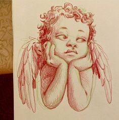 Angel Eyes Drawing, Meaningful Drawing Sketches Deep, Baby Angel Drawing, Angel Baby Drawing, Too Cute To Handle, What Should I Draw, Art Diary, Arte Sketchbook