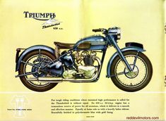 an advertisement for the triumph motorcycle company