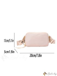 BirdinBag - Beige Mini Minimalist Sling Bag for Everyday Use Simple Beige Crossbody Shoulder Bag, Simple Beige Shoulder Bag With Adjustable Strap, Solid Color Rectangular Chest Bag For Travel, Simple Crossbody Bag With Adjustable Strap, Beige Rectangular Chest Bag For School, Rectangular Beige Chest Bag For School, Trendy Beige Rectangular Chest Bag, Beige Pouch Chest Bag With Adjustable Strap, Daily Use Belt Bag For Mobile Phone