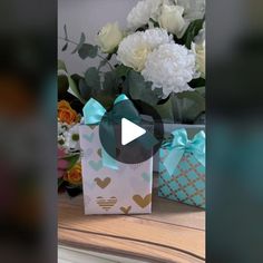 a video demonstrating how to make a gift bag with ribbon and bow for someone's special occasion