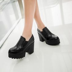 Gender: For Women Style: Fashion,KoreanOccasion: Casual,Party/Club,Office/Career,DressHeel Height: 9cmPlatform Height: 3.5cmSeason: Spring,Summer,Fall/Autumn,WinterPackage Contents: 1 x Shoes (Pair)Size Guide:28 = foot length 18.5-19cm (Foot width=6.5-7cm)29 = foot length 19-19.5cm (Foot width=7cm)30 = foot length 19.5-20cm (Foot width=7-7.5cm)31 = foot length 20-20.5cm (Foot width=7.5cm)32 = foot length 20.5-21cm (Foot width=7.5-8cm)33 = foot length 21-21.5cm (Foot width=8cm)34 = foot length 21 Block High Heels, Club Office, Chunky High Heels, Platform Heels Chunky, Platform Ankle Boots, Career Dress, Black High Heels, Fashion Korean, Dress And Heels