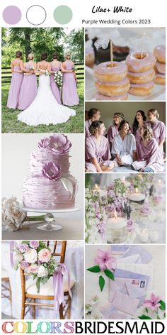 the color scheme for this wedding is lavender