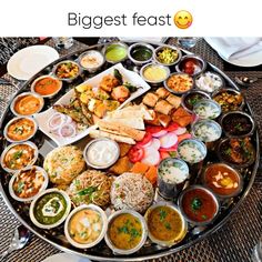 a large platter filled with lots of different types of food