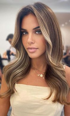 Beige Tone Hair, Brunette Hair With Blonde Highlights And Lowlights, Lowlights Ash Blonde, Hair Styles With Highlights, Pretty Hair Styles, Walnut Hair, Dark Ash Blonde Hair, App Filter