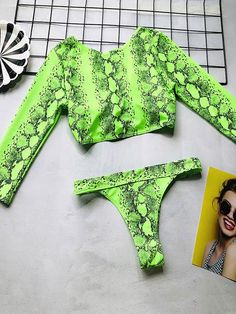 Sku CY-!29312 Material Chinlon Style Bralette , Padded Feature Neon Occasion Beach , Hot Springs , Swimming Pool Type Bikini Swimsuit Color FLUORESCENT GREEN Size S,M,L Size chart: Please consult the size chart we provide for this item's measurements to help you decide which size to buy. Please note: There may be 1-3cm differ due to manual measurement. CMINCH Cm Cup Bust Waist Hips S A-B 70-80 66-76 86-91 M B-C 74-85 70-80 91-96 L C-D/E 78-90 74-84 96-101 Boho Style Dresses, Yoga Activewear, Urban Looks, Plus Size Swimsuits, Womens Bathing Suits, Style Minimalist, Kids Sweater, Cozy Fashion, Handmade Shoes