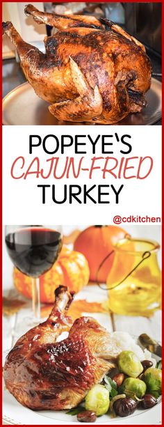 the cover of pope's cajun - fried turkey