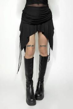 Fae Skort | Shop Skirts on Noctex Gothic Style Clothing, Summer Skort, Thigh High Leg Warmers, Velvet Bustier, The Fae, Distressed Sweaters, Tank Top Straps, Cutout Bodysuit, Soft Shorts