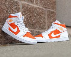 WMNS Air Jordan 1 Mid SE "Bright Citrus" Jordan 1 High Outfit, Wmns Air Jordan 1, Cheap Jordan, Sb Dunk High, Air Jordan 1 Mid Se, Cheap Jordans, Air Jordan Sneakers, High Shoes, Air Jordan 1 High