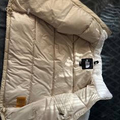 Brand New Tag Still In Place High Pile 600 Fill Recycled Waterfowl Down Nuptse Jacket In Gardenia White-Gravel Color The North Face Puffer Jackets, White Gravel, Nuptse Jacket, North Face Nuptse, The North Face Jackets, North Face Jackets, North Face Jacket, Cream White, Puffer Jacket