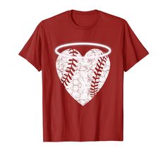 PRICES MAY VARY. The Vintage Angel Baseball Heart with Halo Design shows a halo sitting over a heart with baseball seams stamped onto it. It's the perfect Design for any angel, big or small, who loves baseball, halos, and hearts. You can wear this Design proudly to the baseball game, park, or anywhere else! It also makes a cute gift for the little angel in your life.click on the brand name for more products Lightweight, Classic fit, Double-needle sleeve and bottom hem Angels Outfit Baseball, My Heart Is On That Field Baseball, Baseball Heart Svg, Short Sleeve T-shirt With Text Print For Baseball Season, Heart Baseball, Angels Baseball, Buy Vintage, Design Show, Branded T Shirts