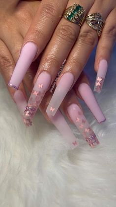 Ombre Nail, Ombre Nail Designs, Pink Nail, Square Acrylic Nails, Long Acrylic Nails, Nails Designs, Stiletto Nails, Cute Acrylic Nails