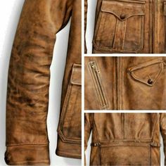 Elevate your style with these vintage distressed leather jackets for men! 🧥 Available in various sizes and perfect for activities like riding, hunting, and hiking. #VintageFashion #LeatherJacket #MensWear #OutdoorAdventure  #eBayStore #Regular #Brown #Leather #Jacket #Motorcycle #Western #Geek #Classic #Fish #Wedding #Workwear #Formal #PartyCocktail #Travel #Business #Casual #Men Vintage Distressed Leather Outerwear, Classic Distressed Outerwear For Fall, Distressed Brown Outerwear With Pockets For Fall, Distressed Brown Fall Outerwear With Pockets, Distressed Rugged Brown Outerwear, Rugged Distressed Brown Outerwear, Rugged Fitted Leather Jacket With Pockets, Vintage Distressed Brown Outerwear, Classic Distressed Long Sleeve Outerwear