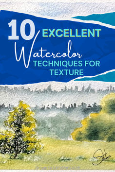 Different watercolor texture techniques for landscape painting Watercolor Texture, Different Textures, Watercolor Artist, Landscape Paintings, Paintings