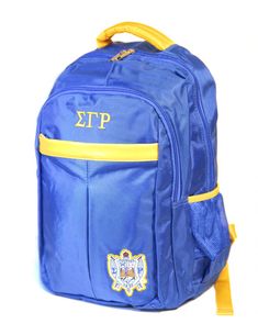 The Sigma Gamma Rho Luxury backpack. The design includes the embroidered Greek Letters and Sorority Crest on the front of the backpack. This book bag is comfortable and versatile, this pack is ideal for hauling everything you need to get through your busy day when you’re away from your locker or home. FEATURES - 100% PU LEATHER - TEAM LOGO EMBROIDERY ON FRONT PRODUCT CARE - SPOT CLEAN ONLY DIMENSIONS - 17"H X 13"W X 8"D Luxury Backpack, Sigma Gamma Rho, Greek Letters, Busy Day, Book Bag, Logo Embroidery, Big Boys, Embroidery Logo, Sorority