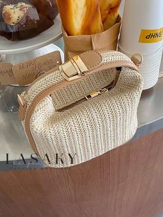 Lasaky - Chic Miniature Straw Handbag: Perfect Companion for Your Vacation with Crossbody Strap Beg Tangan, Summer Purses, Straw Handbags, Crossbody Bag Women, Mini Handbags, Shoulder Messenger Bag, Types Of Bag, Guangzhou, Crossbody Strap