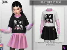 The Sims Resource - Heather Dress Toddler Cc Sims 4, Sims Clothes, Cc Mods, Pelo Sims