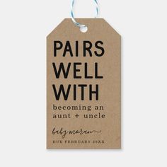 a brown paper tag with the words paris well with