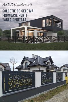 the front and back side of a house that has been designed to look like it is in