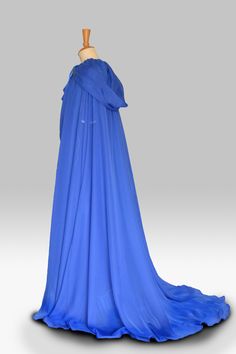 A Medieval,  Renaissance, Gothic style cloak, suitable for Cosplay and LARP. Perfect as a Venetian Carnival Cloak, made from a chiffon with a ' French Lieutenant's Woman' style hood. Available in a wide choice of colors, it can be made to match or co-ordinate with any of frockfollies gowns. CHECK OUT http://www.frockfollies.com for other designs and colour choices. FREE INSURED AND TRACKABLE SHIPPING This cloak would be perfect for so many occasions: Medieval/Renaissance/Elvish Weddings Gothic/Larp Events Re Enactments Pagan Ceremonies Hand fasting Ceremonies Masquerade Balls Your ' Inner Goddess' moments. Hand made in England by an experienced theatrical costumier this cloak can be custom made to your size and your choice of colors. ( See frockfollies website for color choices). IF YOU AR Elvish Wedding, Medieval Cloak, Wedding Cloak, Medieval Gown, Masquerade Ball, Cloak, Larp, Gothic Fashion, Color Choices