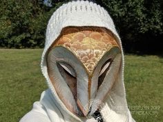 Barn Owl Mask, Mask Character Design, Mask Character, Low Poly Mask, Cardboard Mask, Owl Mask, Mask Pattern, Cool Masks, Animal Masks