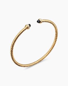 David Yurman | Classic Cablespira Bracelet in 18K Yellow Gold with Diamonds, 3mm Yurman Bracelet Stack, David Yurman Bracelet Stack, Greek Sun God, Yurman Bracelet, Push Presents, David Yurman Bracelet, Women's Bracelets, High Jewelry, David Yurman