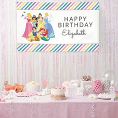 #DisneyPrincess #Disney #DisneyPrincessBanner Disney Princess Birthday Banner, Princess Birthday Banner, Modern Disney Princess, Happy Birthday Elizabeth, Disney Princess Modern, Disney Princess Birthday, Modern Disney, Princess Birthday, Birthday Banner