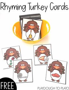 printable thanksgiving turkey cards for kids to play with