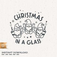 christmas in a glass svg file