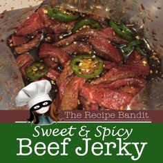 the recipe bandit sweet and spicy beef jelks is ready to be eaten in the slow cooker