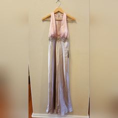 Js Boutique Gown Nwt Two Tone: Pink & Mauve Originally $180, Purchased For $90 Us Size 8 Pm For Additional Measurements Satin Maxi Dress For Homecoming, Fitted Satin Maxi Dress For Homecoming, Floor-length Satin Dress For Homecoming, Fitted Satin Maxi Dress For Mother Of The Bride, Spring Satin Maxi Dress For Homecoming, Spring Homecoming Satin Maxi Dress, Fitted Full-length Silk Dress, Full-length Dresses With Fitted Bodice For Homecoming, Full Length Dress With Fitted Bodice For Homecoming