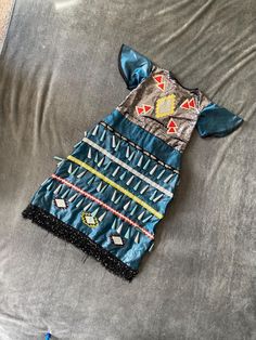 Vintage/slightly used   Adult sz S/M (guesstimating) Please refer to measurements pictured before purchasing  Pilamiya Native American Powwow, Powwow Regalia, Jingle Dress, Dress Handmade, Blue Teal, Dress Clothes For Women, Halloween Shopping, Native American, Dress Outfits