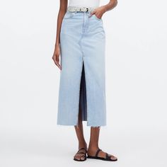 Madewell The Rilee Denim Midi Skirt Fitzgerald Wash Size 31 New With Tag Madewell Skirt, Denim Midi Skirt, Women Skirts Midi, Madewell, Midi Skirt, Womens Skirt, Skirt, Tags, Women Shopping