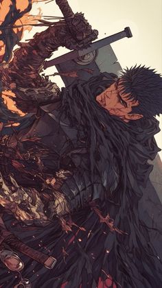 Guts Berserk Aesthetic, Berserk Manga Panels Wallpaper, Berserk Art Style, Berserk Jewelry, Berserk Pc Wallpaper 1920x1080 Full Hd, Berserk Guts Art, Berserk Pc Wallpaper, Ronin Aesthetic, Band Of The Hawk Berserk