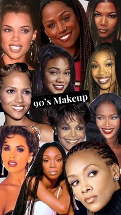 1990s Makeup Black Women, 90s Theme Party Aesthetic, 2000s Black Women Makeup, Brandy Makeup 90s, 90s Makeup Looks Indian, 90s Makeup Supermodel, 90s Makeup For Black Women, Tlc Makeup 90s, How To Be 90s Pretty