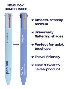 What is it? An eyeliner, lip liner, brow pencil, and highlighter in one easy-to-use (and easier-to-stash) click pen. Why is it special? Perfect for a quick look and touch ups on-the-go. Touch up your eyes, lips, brows, and highpoints with four products in one easy-to-use pen. Comes in 3 versions of universally flattering shades—there's basically a look for every occasion. Did someone say travel-friendly & tiny purse-approved? You can lighten the load and leave your makeup bag at home. Net Wt: 0. Essential Makeup Products, Gray Eyeliner, Mauve Lips, Tiny Purse, Makeup Pen, Essential Makeup, Brown Eyebrows, Brow Liner, Fill In Brows