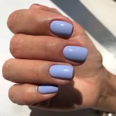 Blue Shellac Nails, Periwinkle Nails, Veri Peri, Bright Red Nails, Blue Gel Nails, Nail Appointment, Plain Nails, May Nails