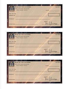 two checks are shown with the same name on them