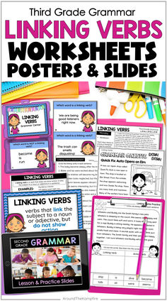 Linking verbs activities, worksheets and lesson plans for 3rd grade grammar. Linking Verbs Activities, Verbs Activities, Linking Verbs