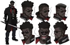 Superhero Design Concept Art, Vigilante Oc, Marvel Blade, Marvel Redesign, Blade Marvel, Black Power Art, Character Turnaround, Black Comics