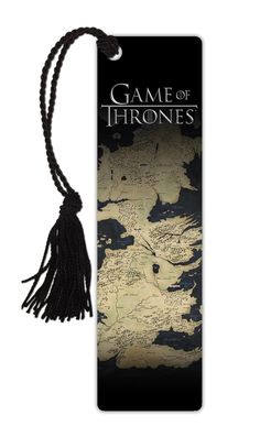 a game of thrones bookmark with a tassel