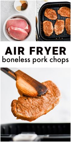 air fryer boneless pork chops are the perfect way to cook them