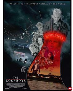 the lost boys movie poster with collage